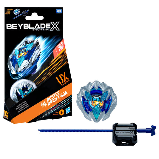 Beyblade X Buster Dran 1-60A UX Starter Pack Set with Attack Type Top and Launcher; Authentic Takara Tomy Battle Tops Games/Toys for Boys and Girls 8+