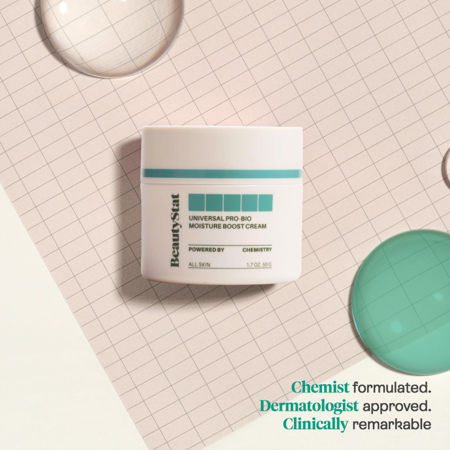 BeautyStat Probiotic 24HR Moisture Boost Cream - Made in the USA - Daily Moisturizer Face Cream with Probiotics, Ceramides, Hyaluronic Acid