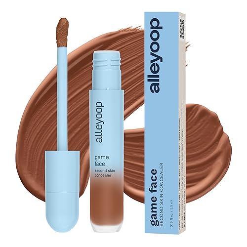 Alleyoop Game Face Makeup Concealer - Lightweight, Buildable Under Eye Concealer for Dark Circles, Hydrating Cream Formula for Women with Aloe Stem