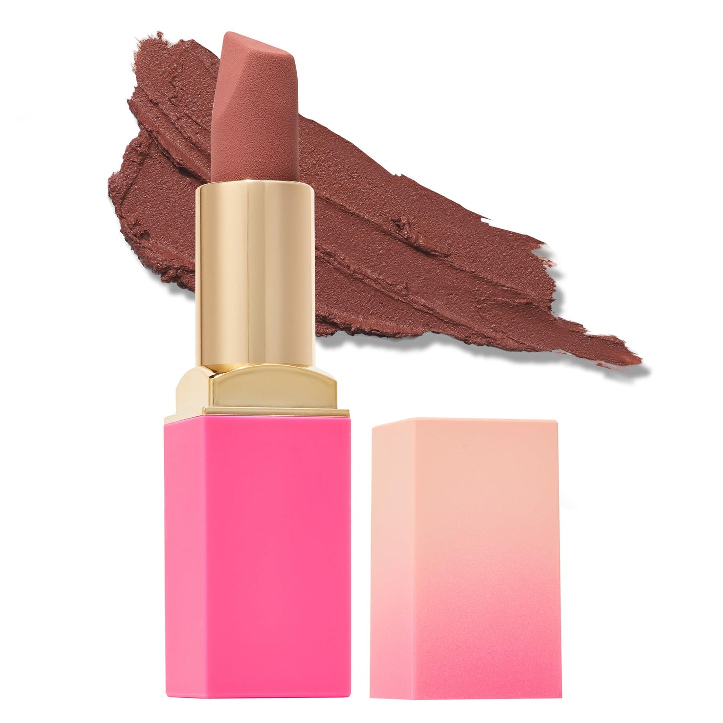 Juvia's Place The Nude Velvety Matte Lipstick Toffee - Nude Velvety Long-lasting Rich-Color Lip Makeup, Creamy Lipstick with Matte Finish, Beauty &