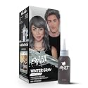 Splat Winter Gray Semi Permanent Hair Dye Kit with Bleach, 1 Application, Includes Gray Hair Dye, Oxide & Bleach Powder, Vegan & Cruelty Free Hair