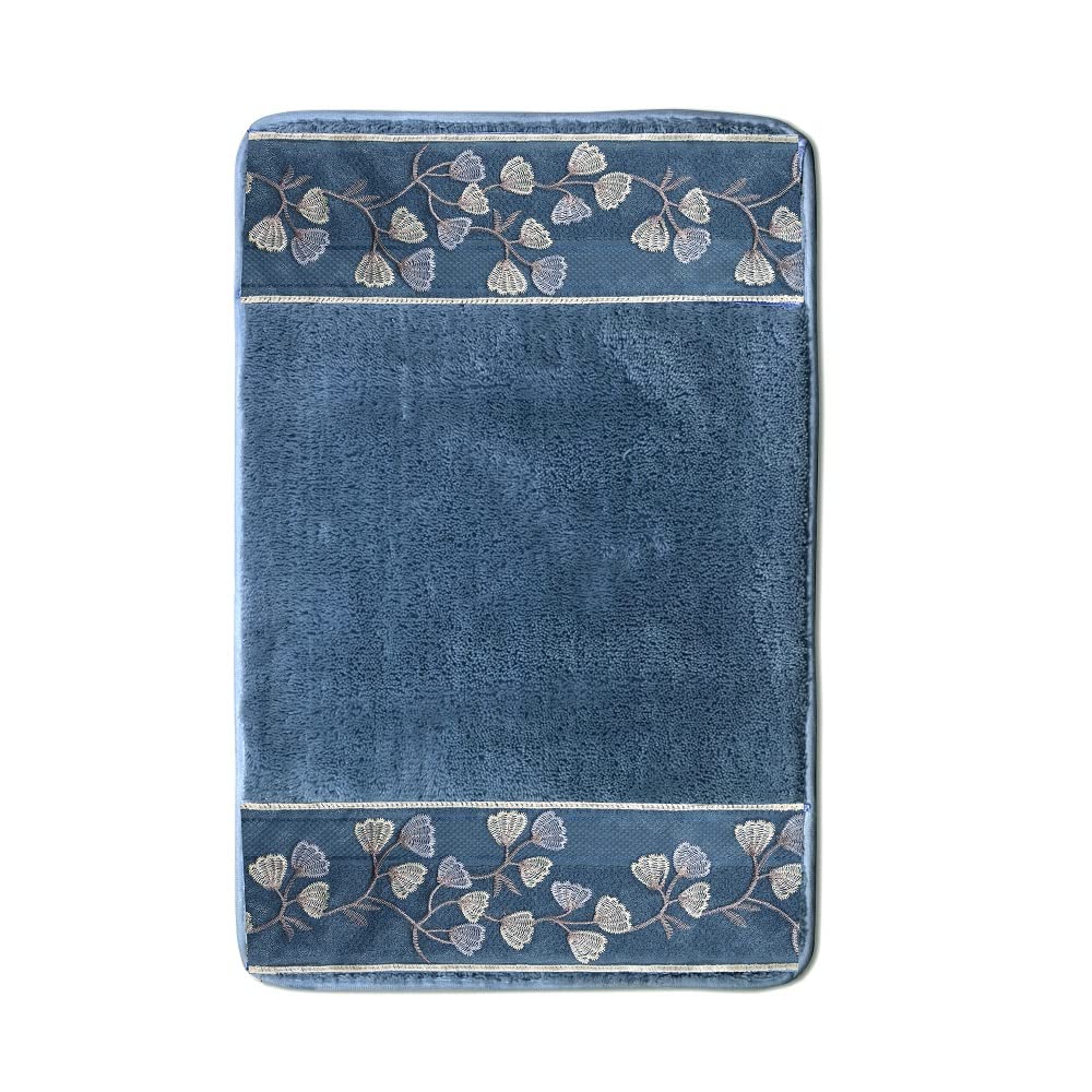 Popular Bath Capri, Bath Rug, Slate Blue