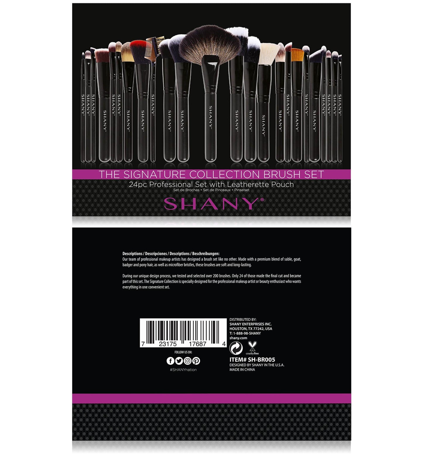 SHANY Makeup Brushes The Masterpiece Pro Signature Makeup Brush Set - Foundation Powder Concealers Eye Shadow brushes, Synthetic Bristle with Wooden
