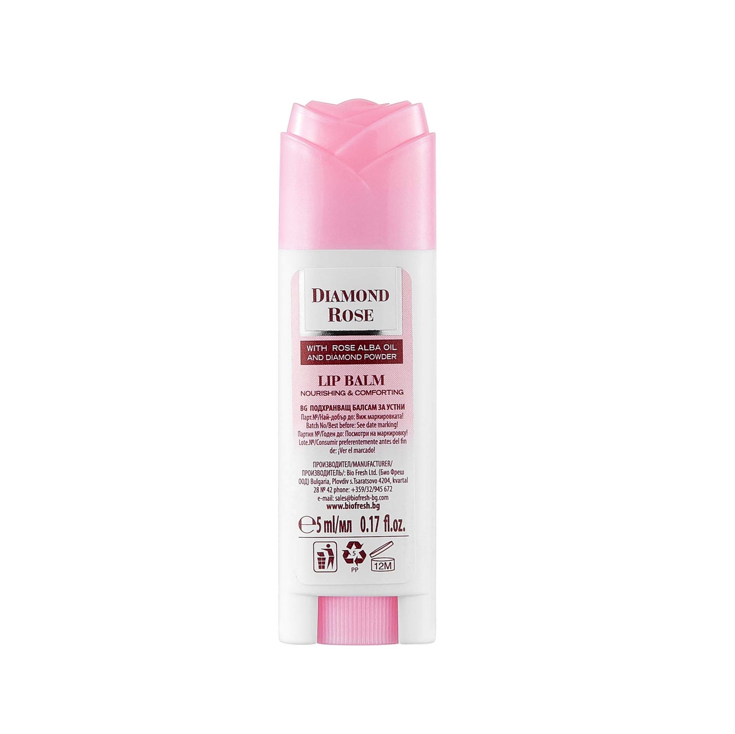 Diamond Rose Lip Balm Nourishing and Comforting 5ml Beauty and Personal Care Biofresh Cosmetics