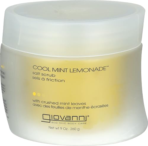 GIOVANNI Cool Mint Lemonade Salt Scrub - Salt Based Body Scrub, Gentle Body Exfoliant With Crushed Mint Leaves, Essential Oils, Aloe, Invigorating Beauty & Personal Care GIOVANNI