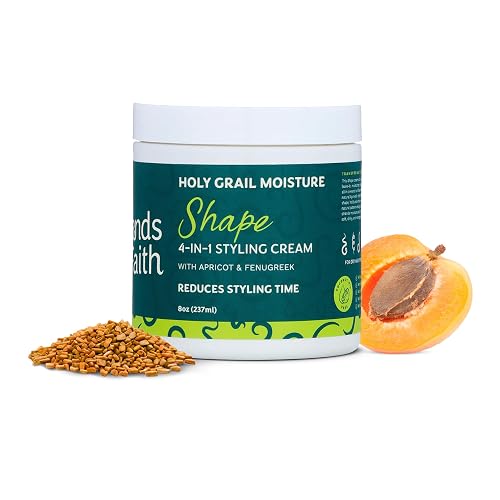 Strands of Faith Shape 4-in-1 Styling Cream | Moisturizer, Leave-In, Styler & Oil | Promotes Growth & Length Retention | Defines Curls, Reduces Frizz