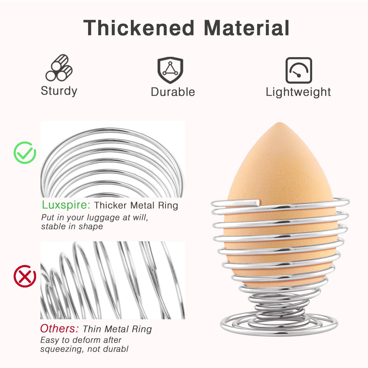 Luxspire Beauty Sponge Blender Holder, Sponge Makeup Blender Holder, Makeup Powder Puff Sponge Holder Beauty Tool Dryer Drying Rack Egg Powder Puff