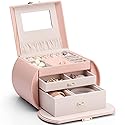 Vlando Princess Style Jewelry Box for Girls Jewelry Box Girls 12-14 3-Layer Kids Jewelry Box with Mirror Little Girls Jewelry Box 8-12 Birthday Gift…