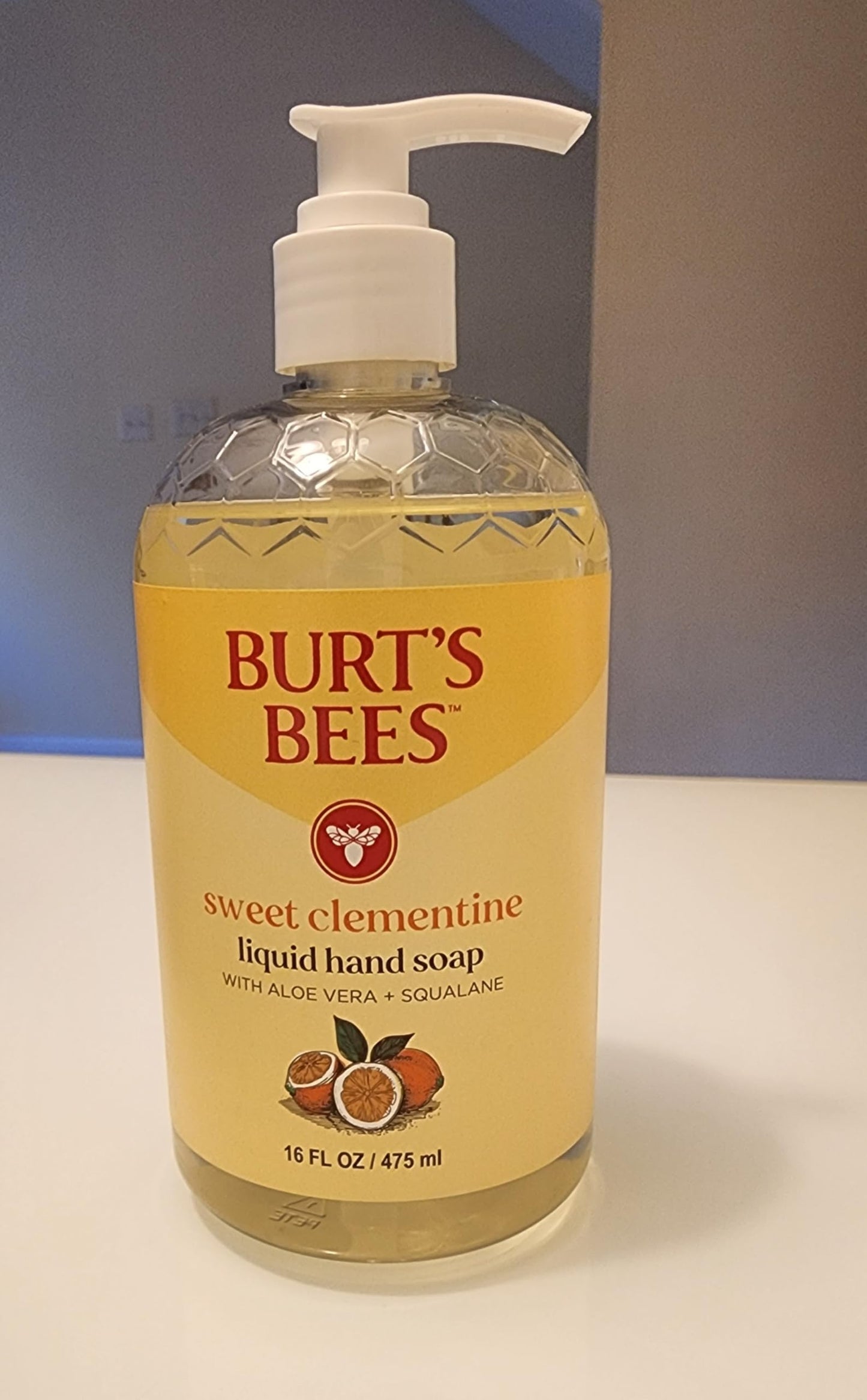 Burt's Bees Moisturizing Liquid Hand Soap Pump - Natural Hand Wash for Bathroom and Kitchen, Soft on Hands, Luxury Fragrance, Sweet Clementine Scent