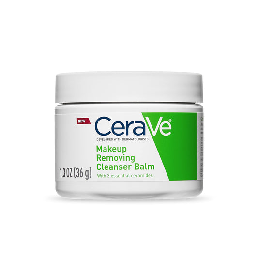 CeraVe Cleansing Balm Makeup Remover 1.3 oz – Waterproof Makeup Remover with Ceramides & Jojoba Oil | Hydrating, Non-Comedogenic, Fragrance-Free