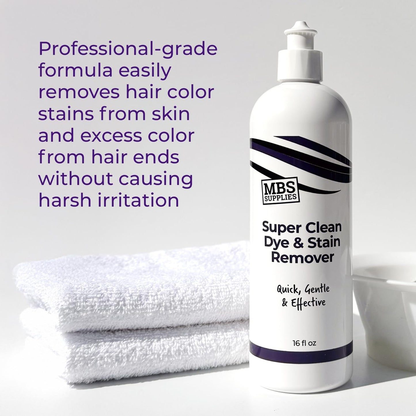 Super Clean Dye & Stain Remover - Gentle 16 oz (2 Pack) Formula for Hair Color Stains on Skin & Hair | pH Balanced & Sensitive Skin Safe