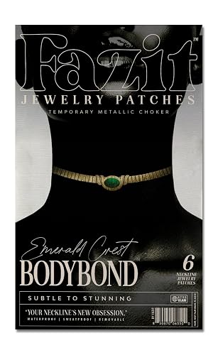 Fazit Makeup Patches - Emerald Crest Bodybond - Glow Up Make-Up Patches - Cute Glitter Makeup Accessories for Women - Cosmetic Body Glitter