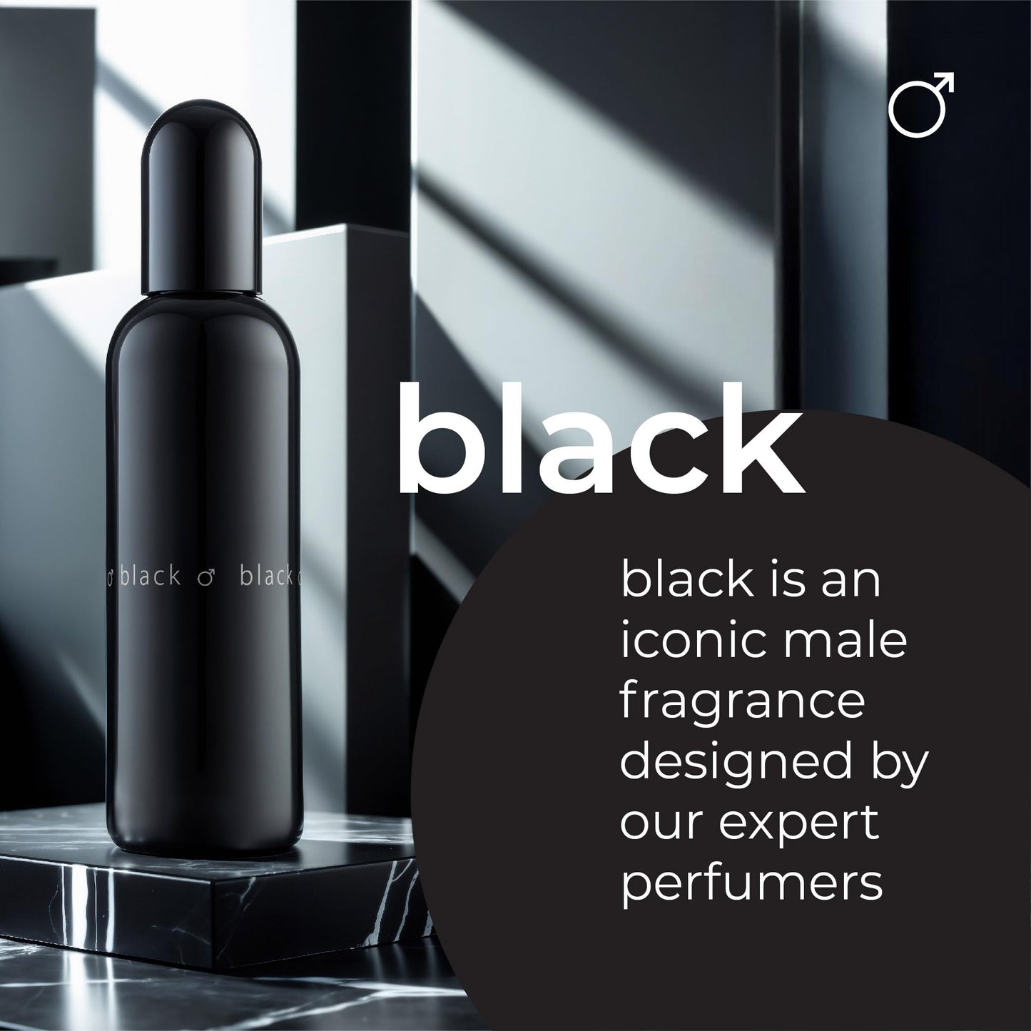 COLOUR ME Milton-Lloyd Black Homme - Eau de Parfum - Long Lasting Perfume for Men - Vanilla, Sandalwood Cologne for Men - Woody Men's Cologne - 3 oz.