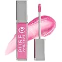 Pure Illumination Light-Up Lip Gloss with LED-Lit Applicator Brush + Side Mirror, Non-Sticky, Moisturizing Hydrating Lip Glosses with Lanolin, Jojoba