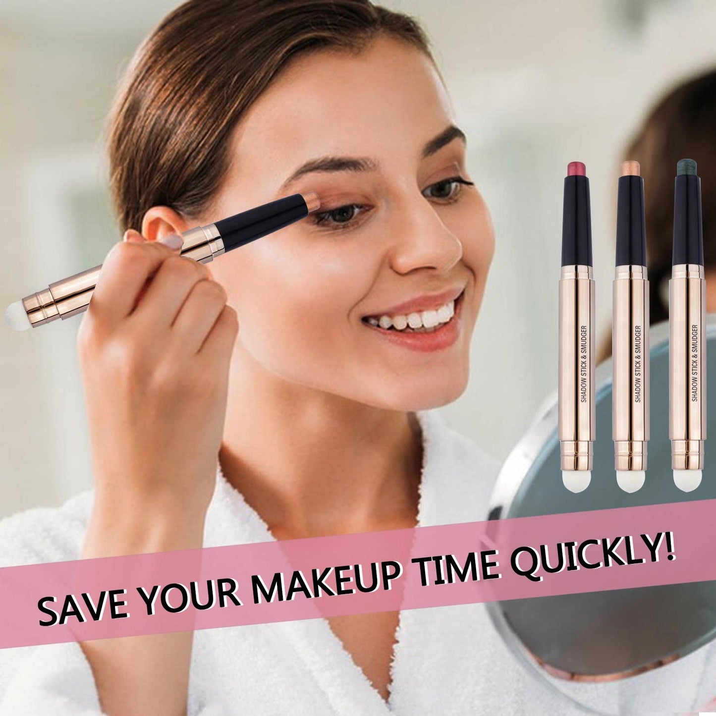 Green Eyeshadow Stick Halloween Makeup Cream Shimmer Single Eyeshadow Pencil Crayon, Hypoallergenic Waterproof Long Lasting Eye Shadow Stick High