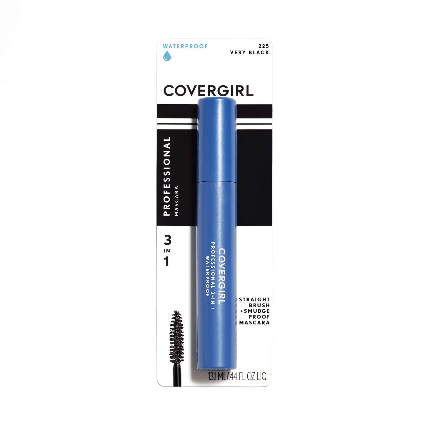 COVERGIRL, Professional 3-in-1 Waterproof Mascara, Very Black 225, (Packaging May Vary) Long Lasting Waterproof Mascara, 1 Count