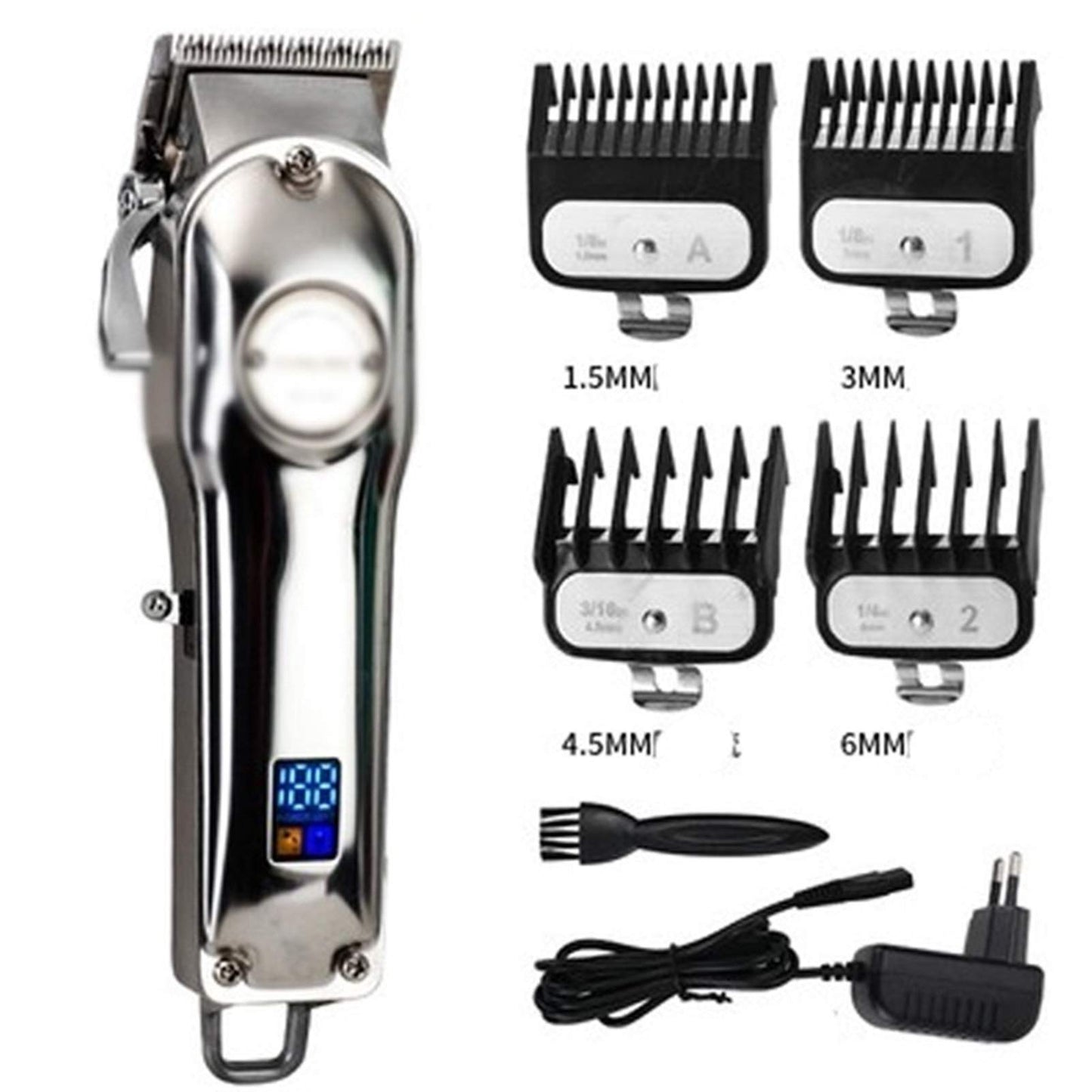HIONJIN Professional Hair Cutter Clippers All-Metal Rechargeable Hair Trimmer for Barber Men Electric Beard Shaver Hair Cutting Machine Beauty and Personal Care HIONJIN