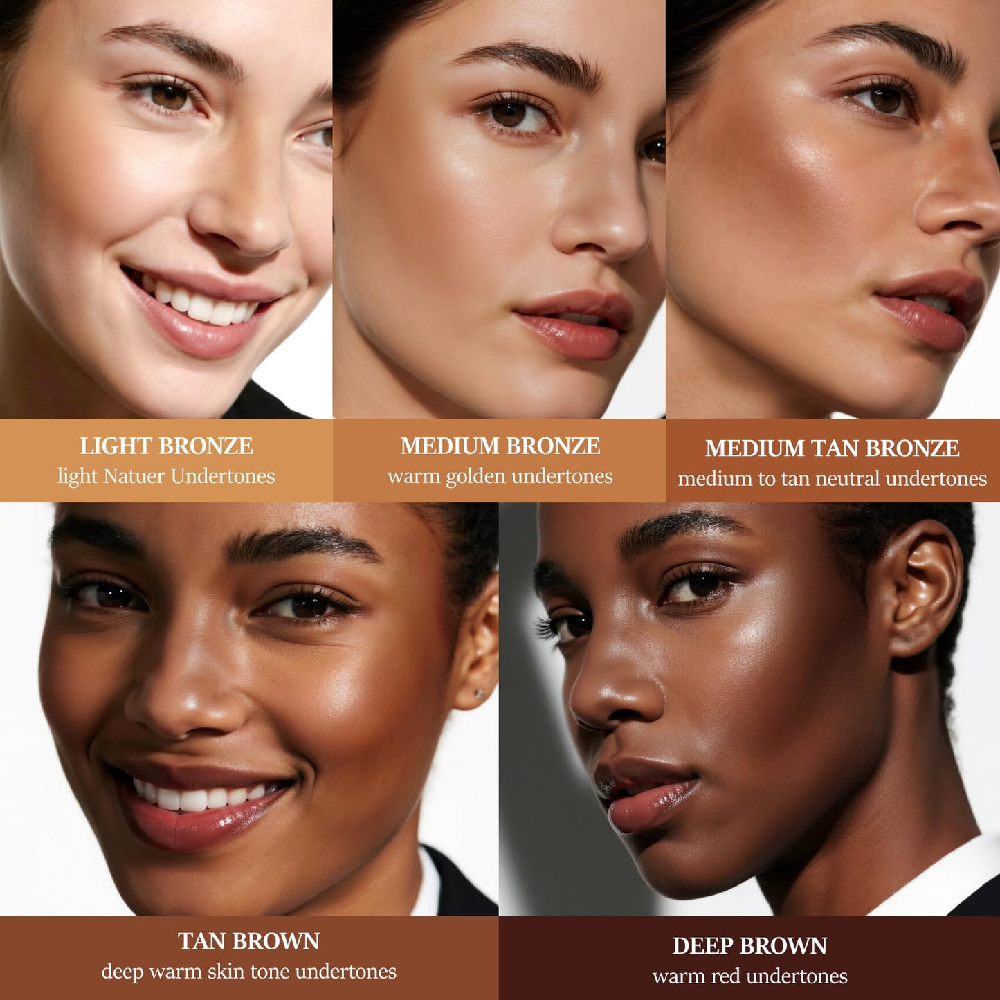 HECI BEAUTY Cream Bronzer with Brush, Creamy & Highly Pigmented Formula, Blendable Cream Contour Makeup with a Natural, Matte Finish - Buildable