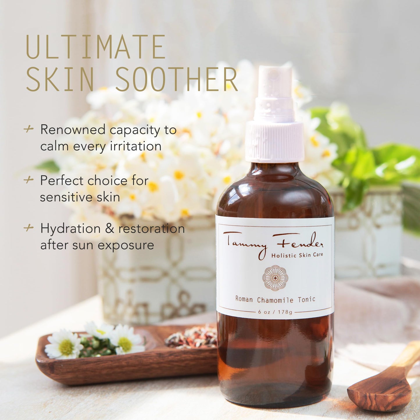 Tammy Fender - Roman Chamomile Tonic Face Toner | Natural, Organic, Cruelty Free, Non-Toxic Skincare | Hydrate, Restore, Calm | Sensitive Skin Safe (6