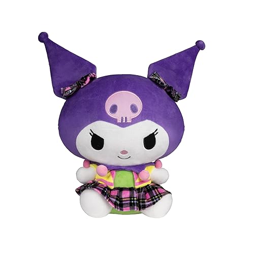 Jazwares Hello Kitty and Friends, 12-Inch Kuromi Neon Plush - Officially Licensed Sanrio Product from Ages 6+