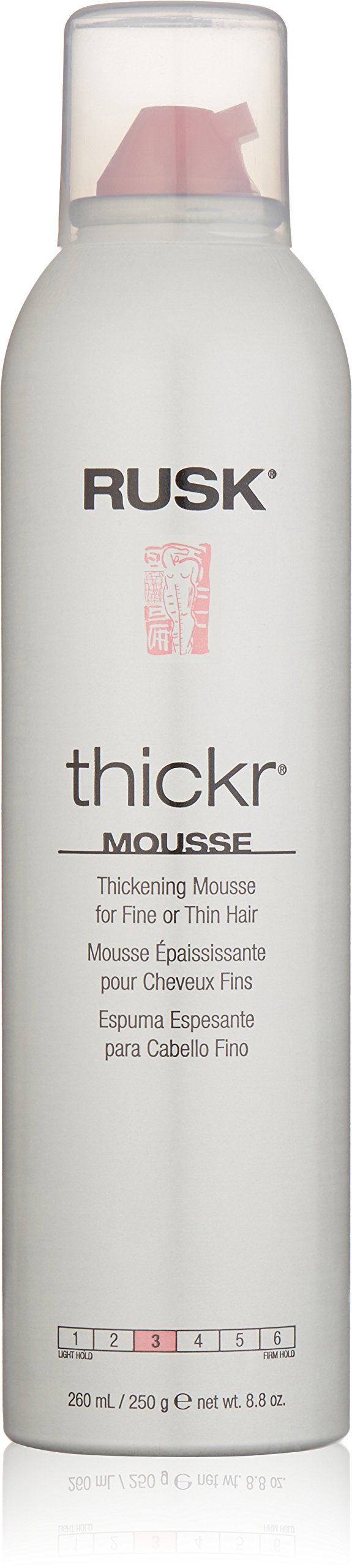 RUSK Designer Collection Thicker Thickening Mousse for Fine or Thin Hair, 8.8 Oz, Thickening Mousse that Provides Body, Texture, and Hold Without