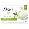 Dove Skin Care Beauty Bar For Softer Skin Cucumber and Green Tea More Moisturizing Than Bar Soap 3.75 oz, 4 Bars
