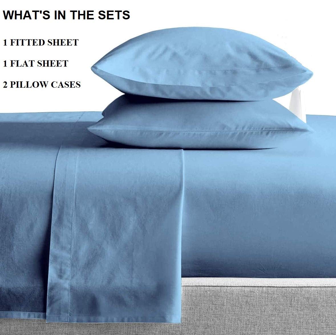 TREND BEDDING MART TBM 100% Egyptian Cotton Sheets, Sheets Set, 800 Thread Count Long Staple Cotton, Sateen Weave for Soft and Silky Feel, Fits