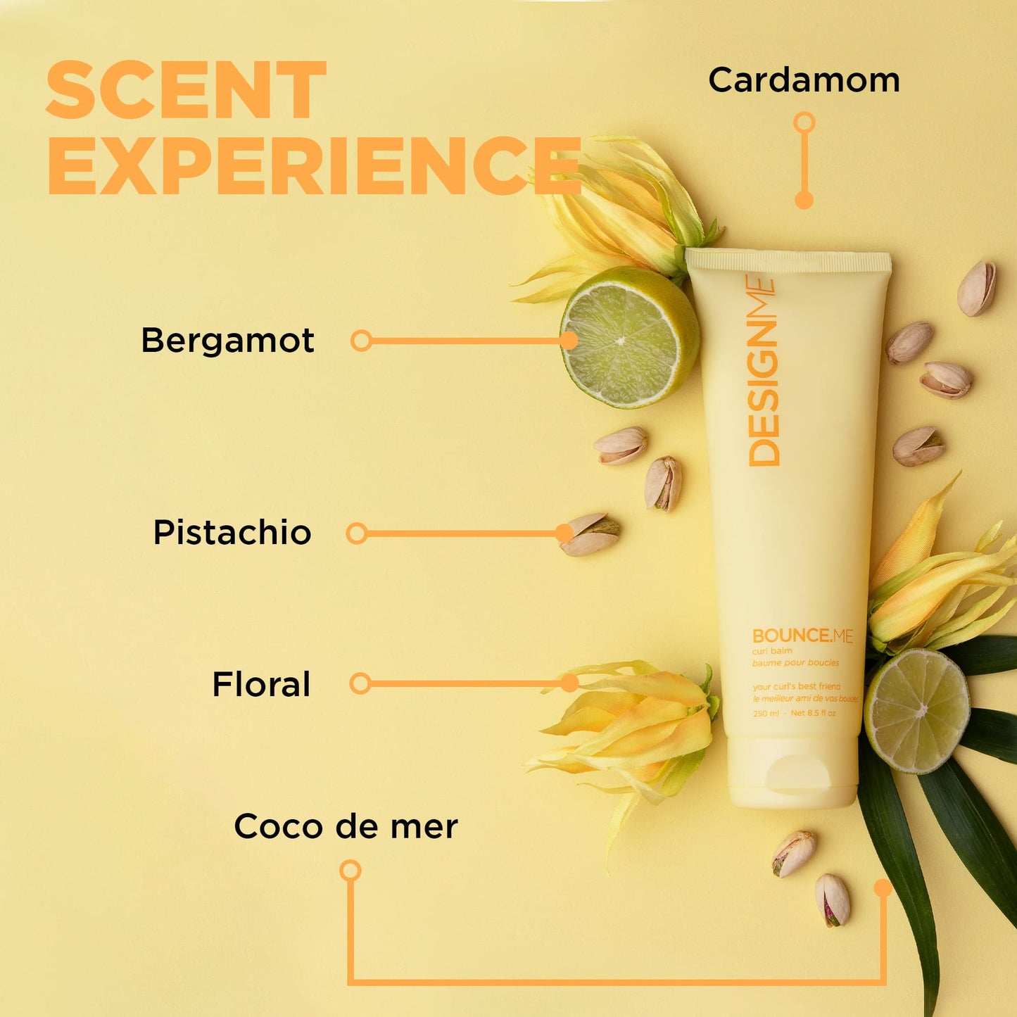 Design.Me BOUNCE.ME Curl Balm and Cream for Curly Hair with Nourishing Argan Oil | Wave, Coil, and Curl Defining Cream | Sulfate Free and Paraben Free