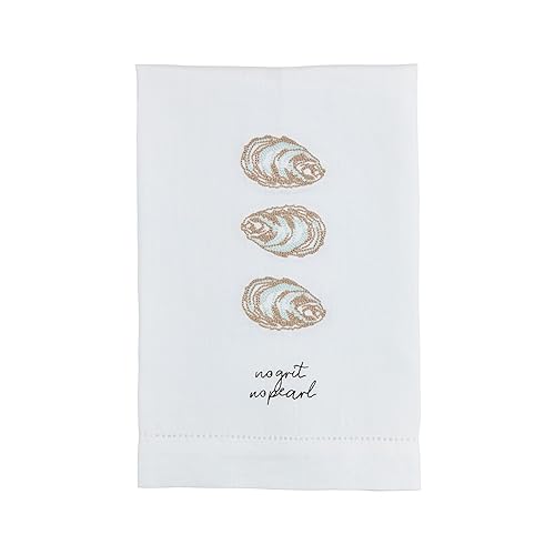 Mud Pie No Oyster Embroidery Towel; 21" x 14"