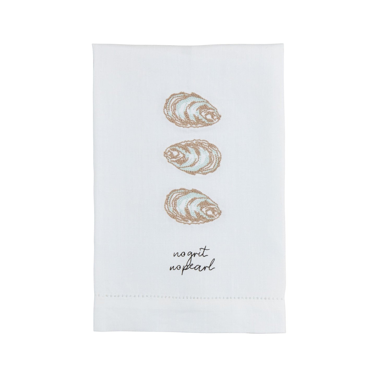 Mud Pie No Oyster Embroidery Towel; 21" x 14"