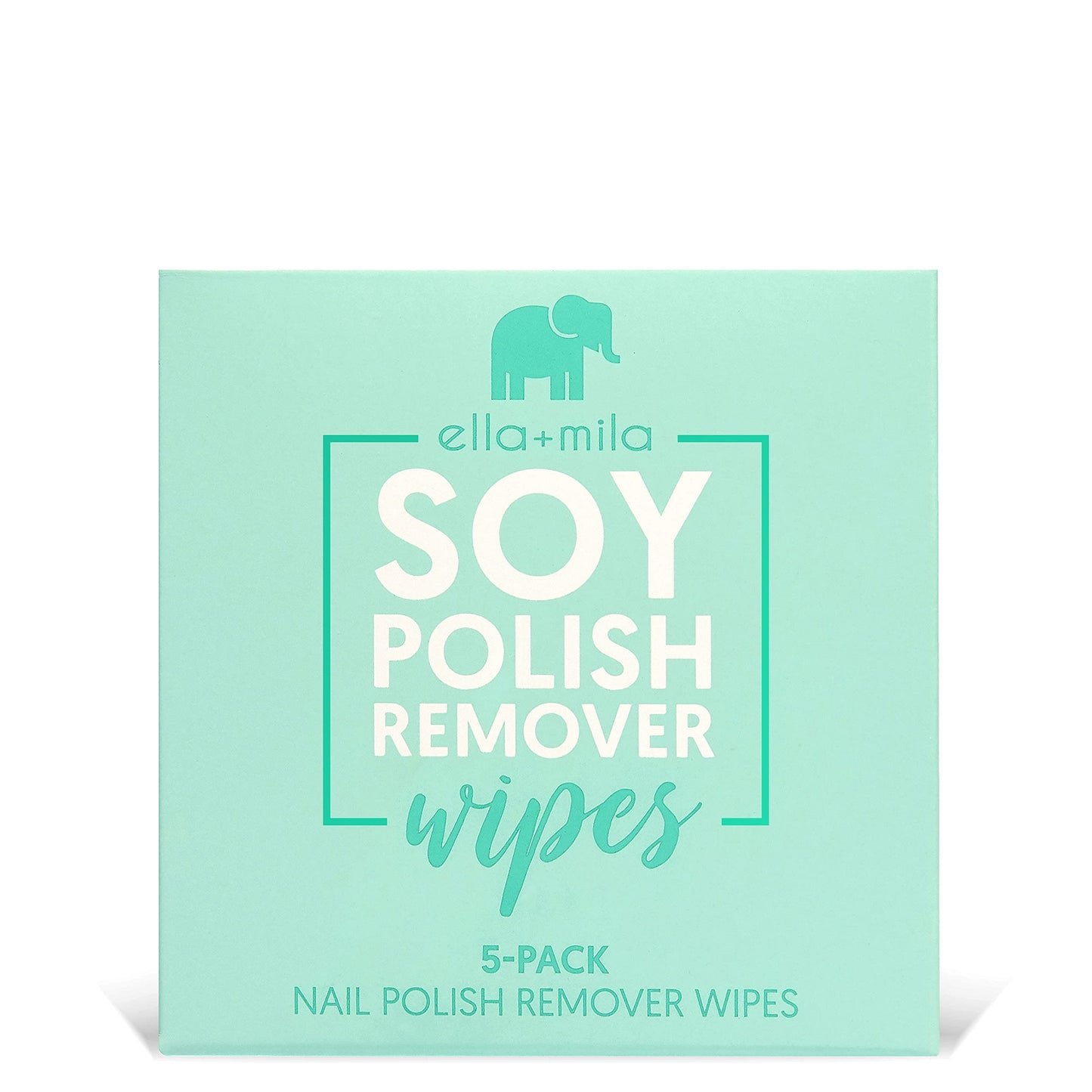 ella+mila Soy Nail Polish Remover Wipes - Non-Acetone, Non-Toxic Fingernail Polish Remover Pads - Travel Size, Individually Wrapped, Lint Free