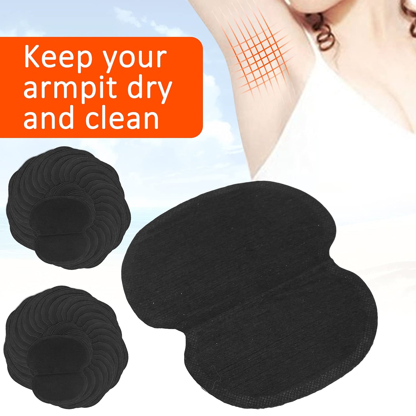 60pcs Underarm Armpit Sweat Pads Non?Woven Fabric Dress Clothing Underarm Sweat Pads, Convenient Underarm Armpit Pad Strong Adhesion Keep Clean Beauty and Personal Care Shanrya