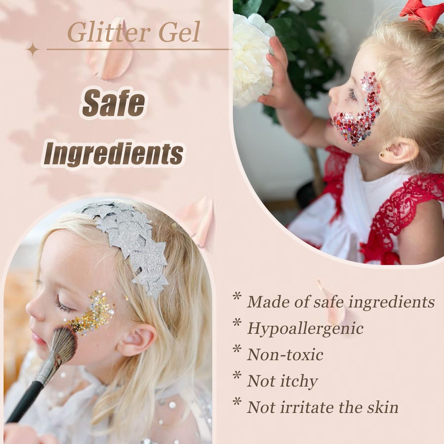 Face Body Glitter, Hair Glitter Sparkles Chunky St Patricks Day Face Glitter Makeup,Green Face Paint Holographic Chunky Sequins Glitters for Eye Lip Beauty and Personal Care Prehot