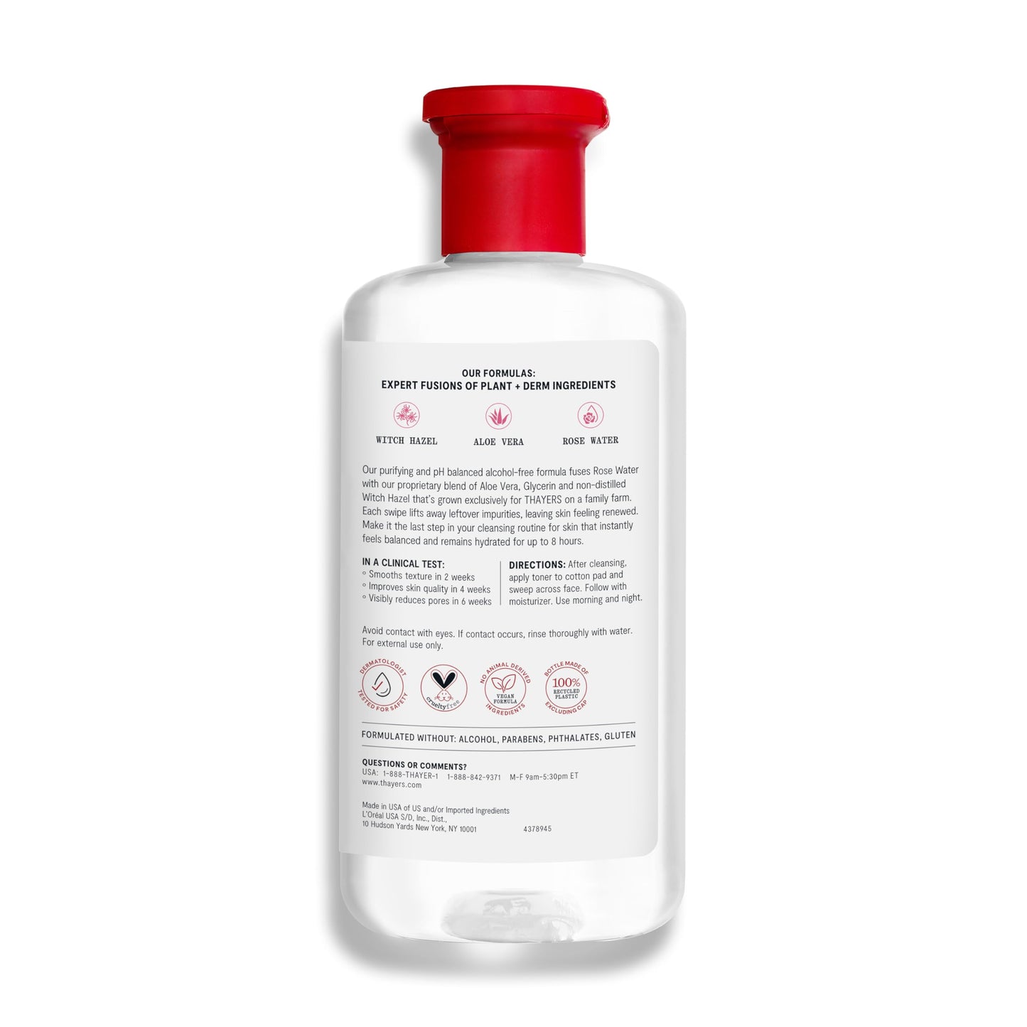 THAYERS Rose Petal Witch Hazel Facial Toner, Default