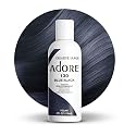 Adore Semi Permanent Hair Color (130 Blue Black) | Vegan & Cruelty-Free Black Hair Dye | No Ammonia, No Peroxide, No Alcohol | 4 Fl Oz
