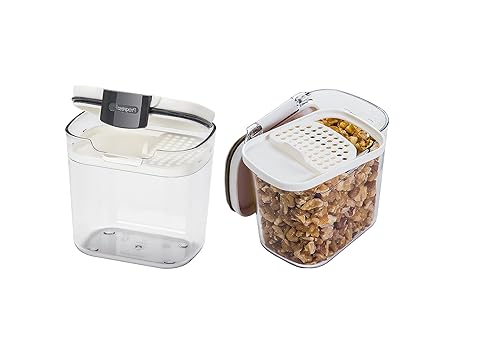 Progressive International Prepworks ProKeeper Kitchen Clear Food Baker's Kitchen Storage Organization Canister Set (Mini Multipurpose 1.5-Cup)…