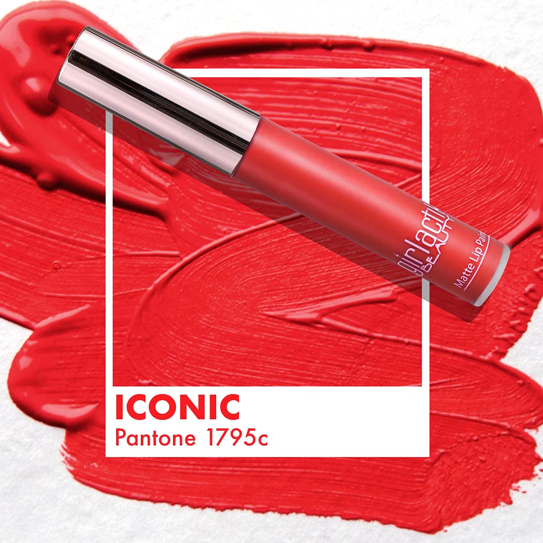Girlactik Long Lasting Matte Lip Paint Liquid Lipstick in Allure- Long wearing, Smooth Application, Pigmented, Non-Crack Formula, Lightweight, 7.5 ml