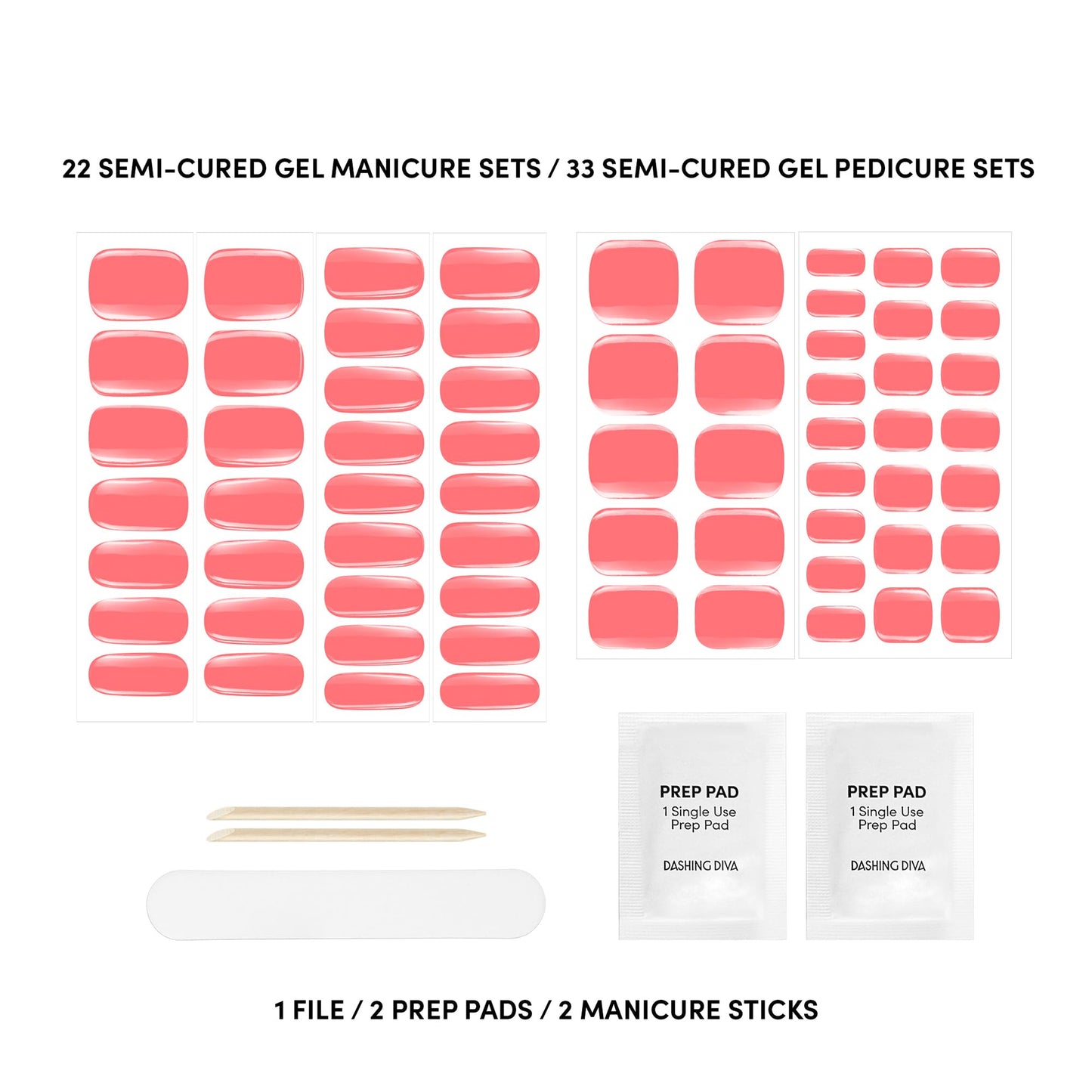 Dashing Diva Glaze Mani Pedi Kit - The Vitamin C Glaze - Comes with LED Nail Lamp - Long Lasting, Semicured Gel Nail Strips for Toes & Hands Beauty & Personal Care Dashing Diva