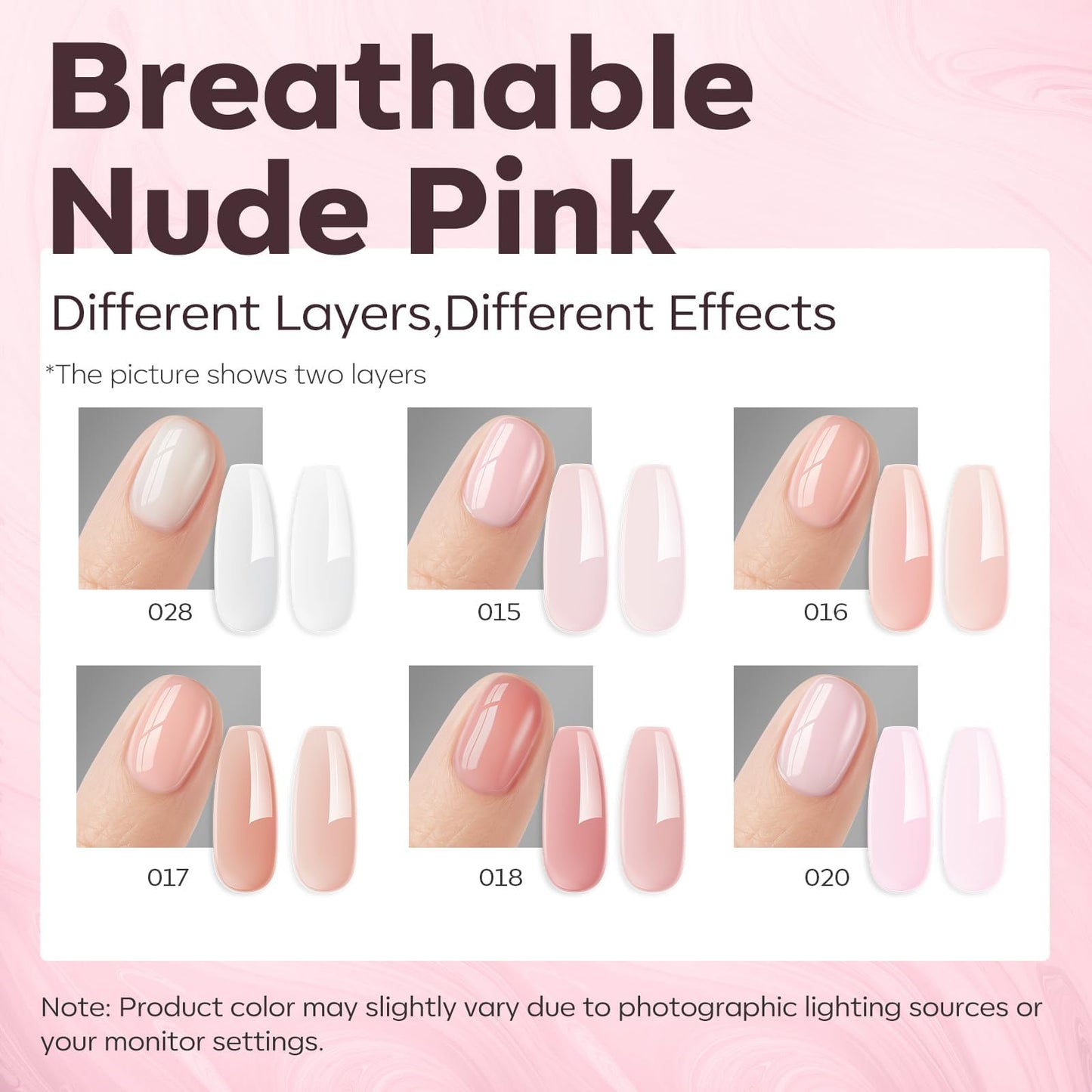 modelones Gel Polish Builder Nail Set, Builder Base Colors Jelly Nude Pink Hard Strengthener Rubber Gel Polish 8-in-One Extension LED Nail Lamp Cured Beauty and Personal Care modelones