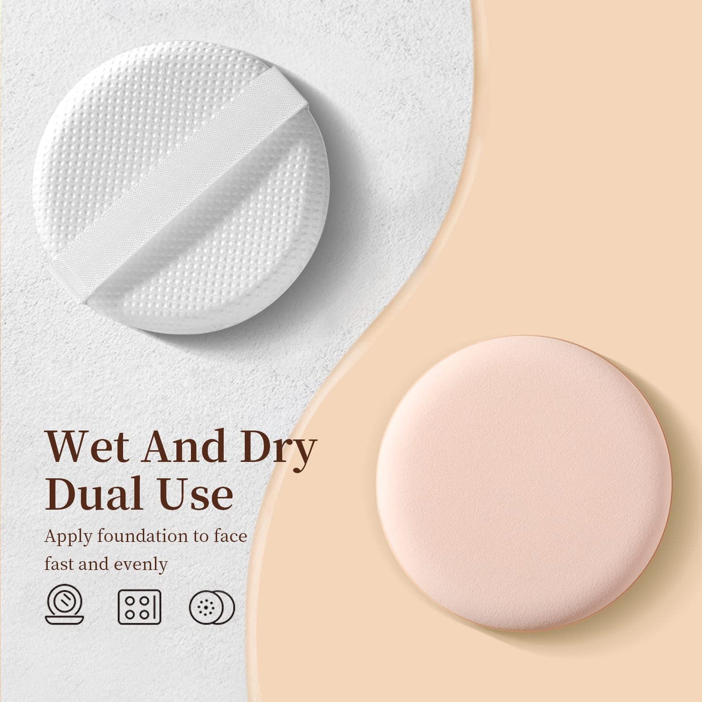 MOHOPE 8Pcs Air Cushion Makeup Puffs for Foundation with Portable Box, No Latex Blending Sponge for Liquid, Cream, Foundation and Powder, Teardrop