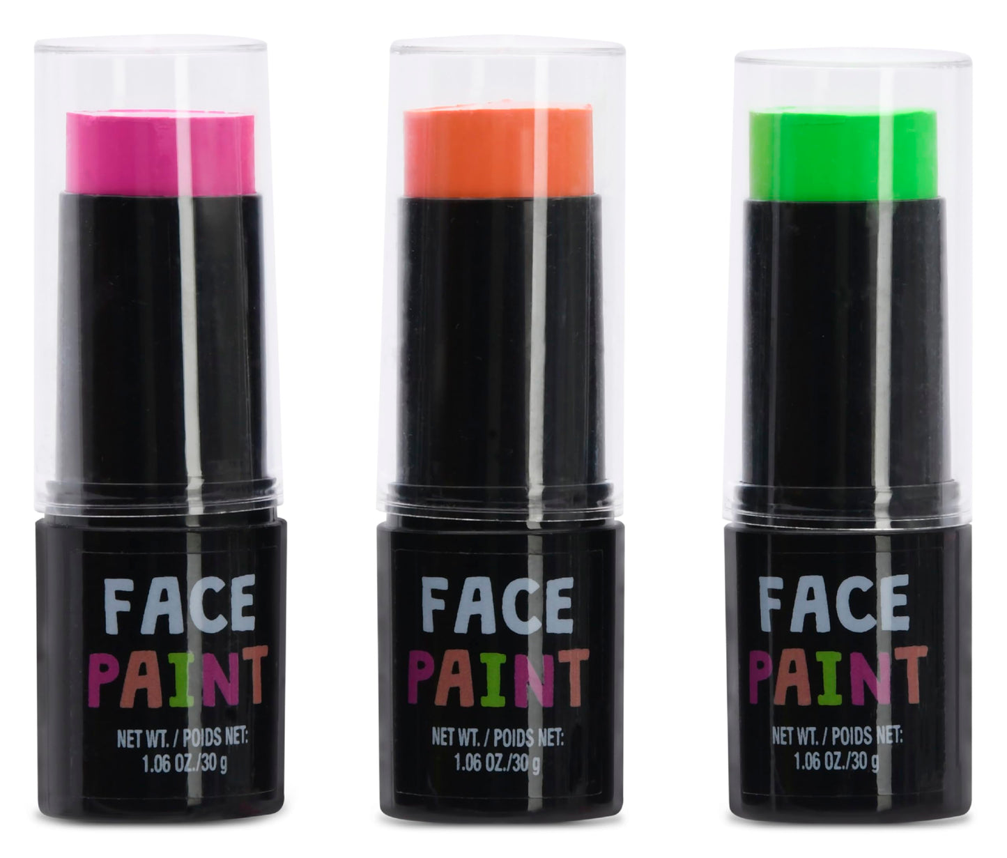 iscream Autumn Glam 3-piece Multicolor Sheer Neon Face Paint Stick Set