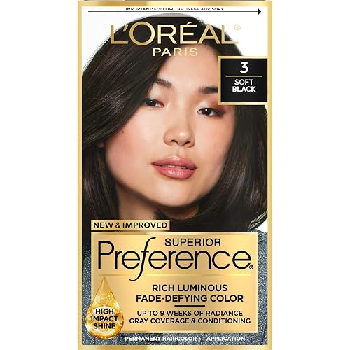 L'Oreal Paris Superior Preference Fade-Defying Color + Shine System 3 Soft Black/Natural