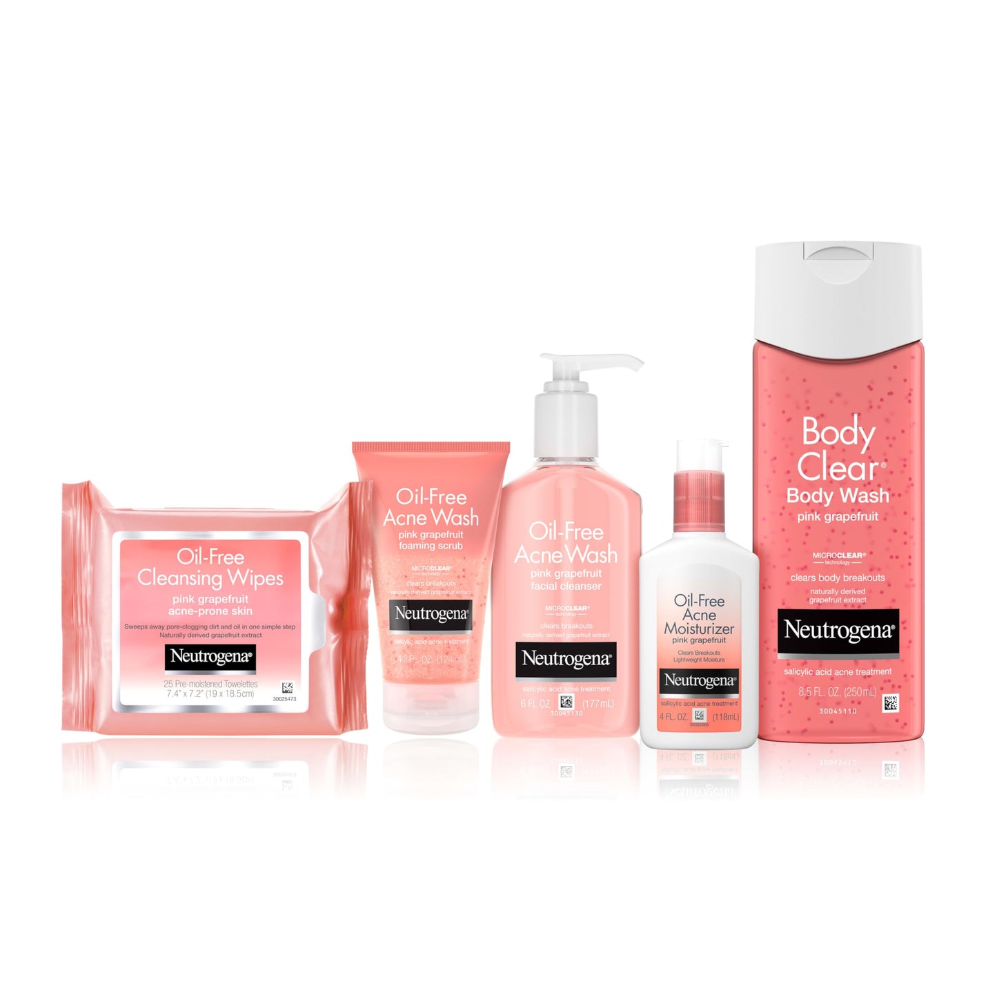 Neutrogena Oil Free Acne Moisturizer, .5% Salicylic Acid Acne Treatment, Pink Grapefruit Face Lotion for Breakouts, Non-Greasy & Non-Comedogenic, 4