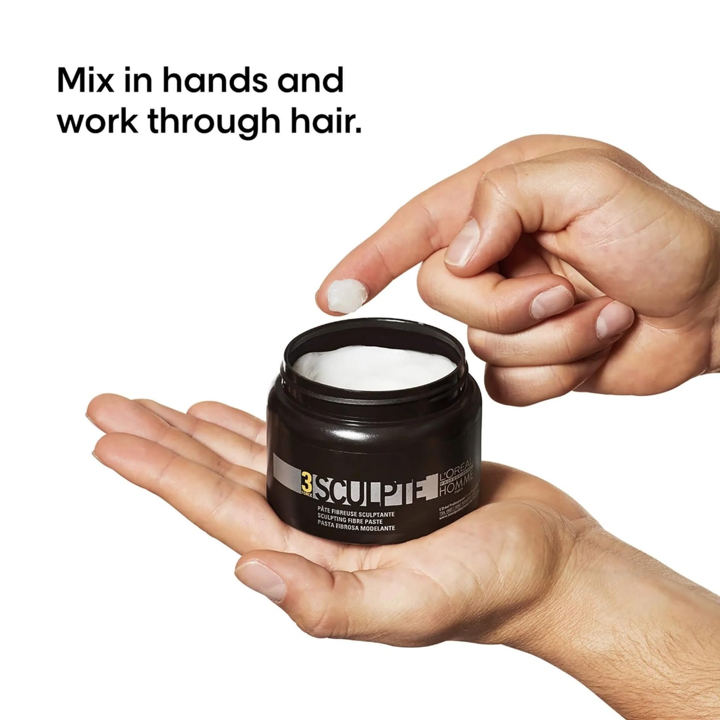 L'Oréal Professionnel Paris Men’s Sculpting Paste - Provides Light and Flexible Hold, Shiny Finish, For All Hair Types