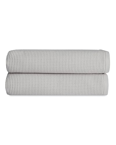 Cozy Earth Waffle Bath Towels - 60% Cotton 40% Viscose from Bamboo Bath Towels 30 x 58 Inches - Soft & Absorbent Terry, Reversible Mini Textured…