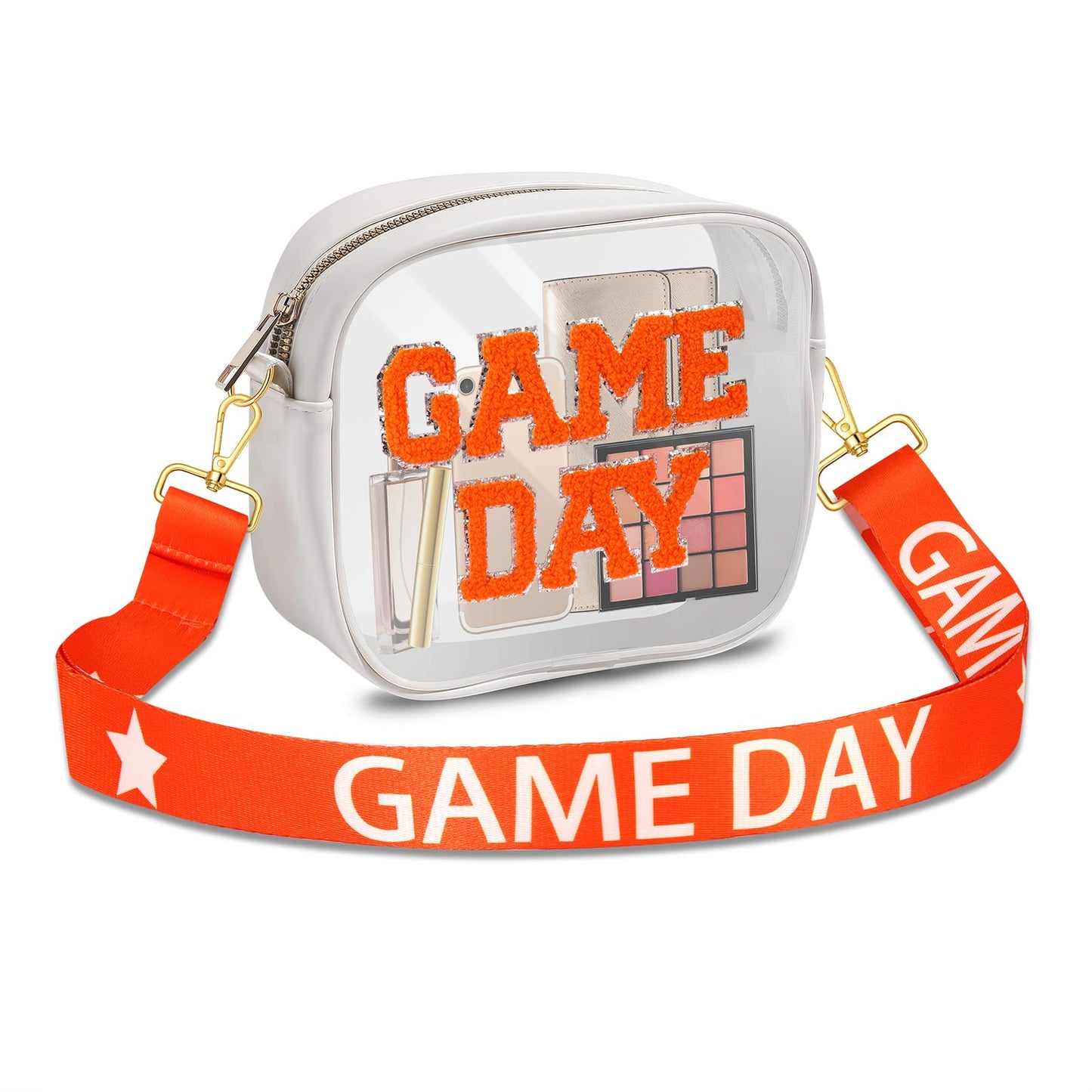 Game Day Clear Bag for Women Crossbody Transparent Bag for Football Baseball