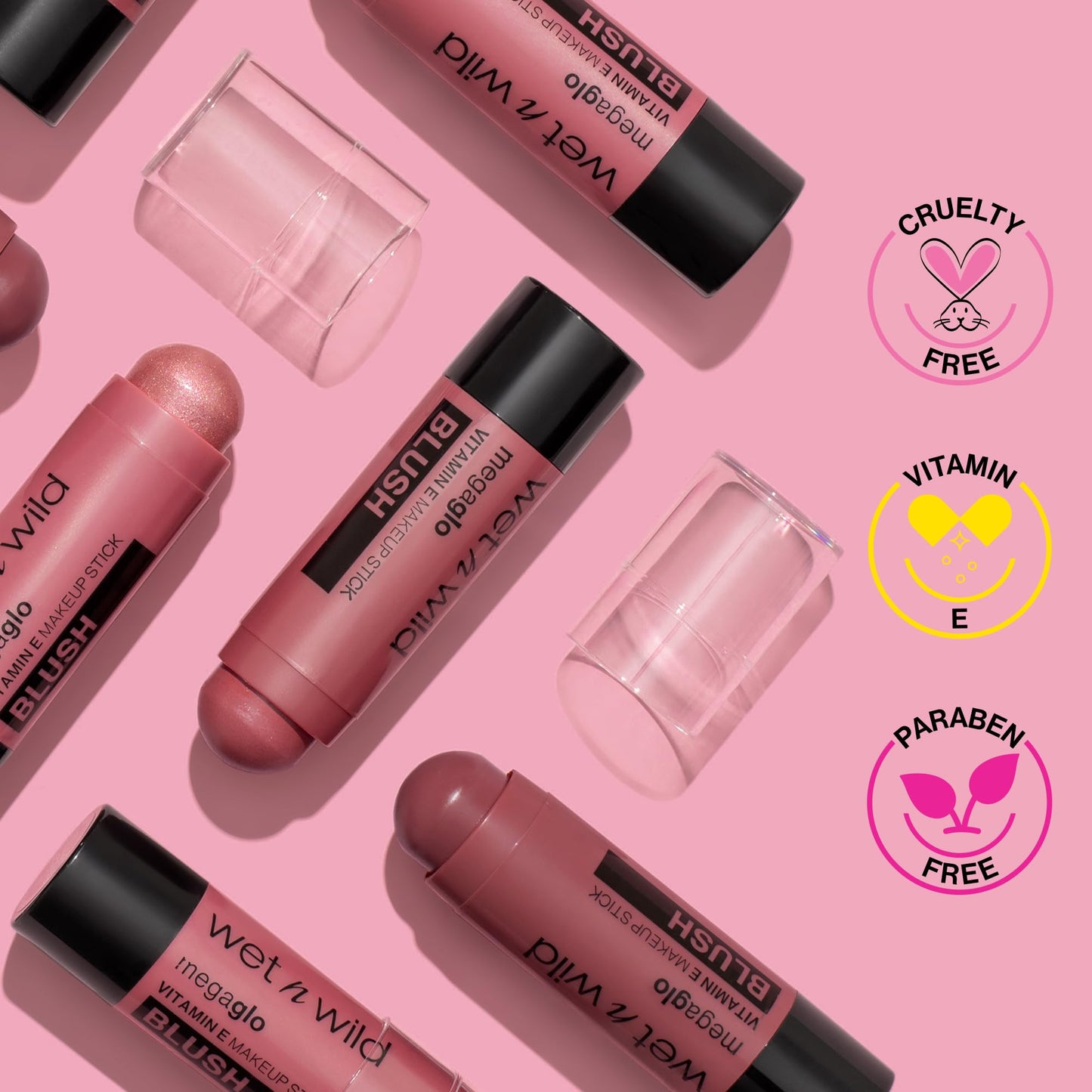 wet n wild MegaGlo Makeup Stick, Buildable Color, Versatile Use, Cruelty-Free & Vegan - Peach Bums