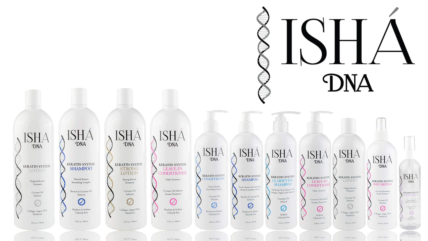 ISHA DNA Keratin Treatmen System Hair Shine Serum Drops - Frizz Control - Instant Shine - Coconut and Argan Oil Infused with Vitamin E - Smoothing