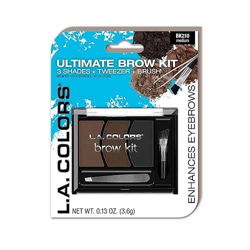 L.A. COLORS Perfect Brow Kit (carded), Medium CBK210A