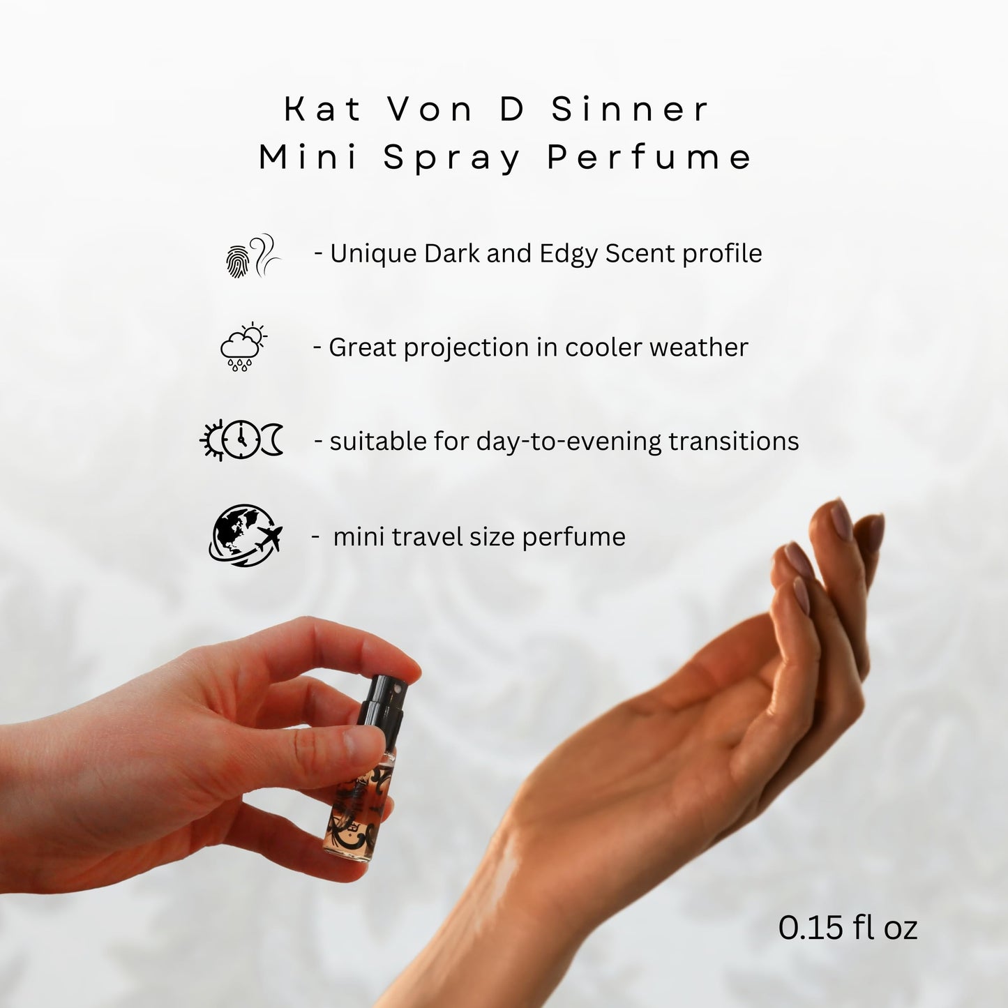 Kat Von D Sinner Perfume for Women Mini EDP Spray 0.15 Ounce